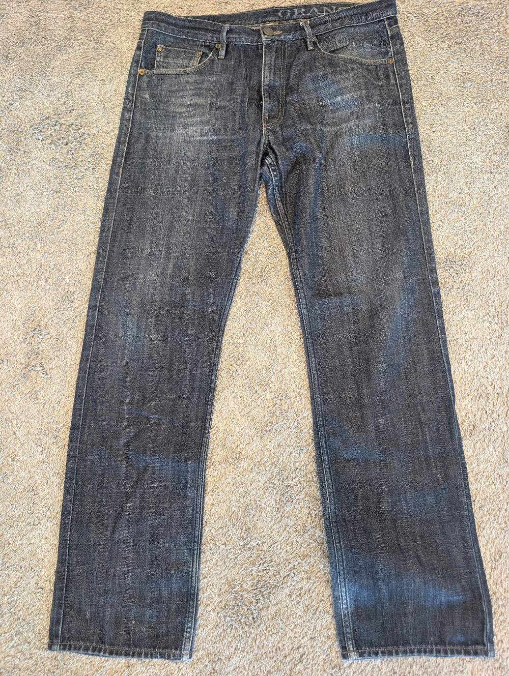 Burberry Brit Mens Jeans Size 34x32 Dark Wash Straight Leg Denim
